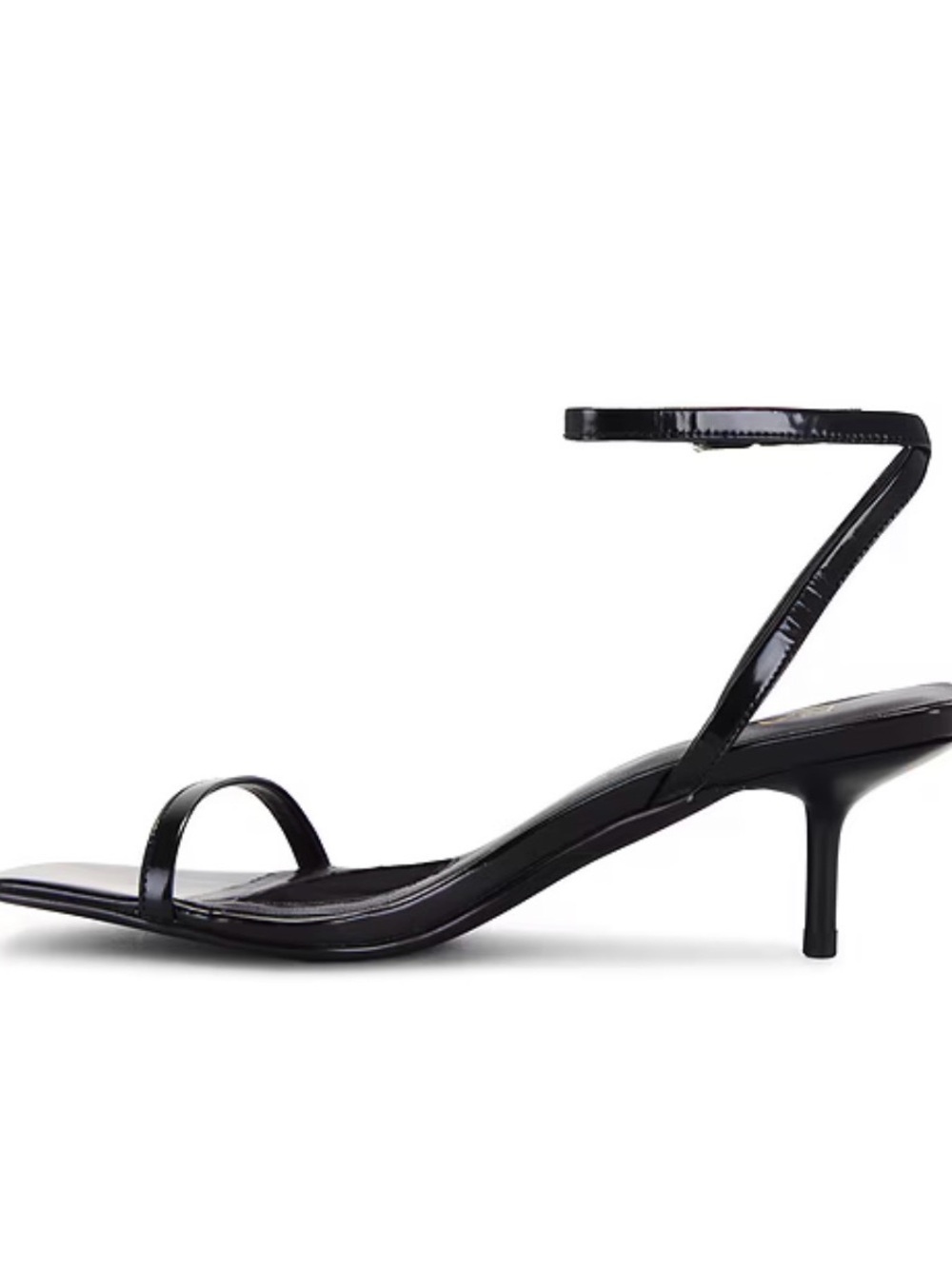 Revolve RAYE Misty Sandal in Black Patent Strappy Kitten Heel Sandal - Picture 4 of 7